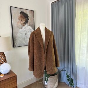 Cozy Brown Teddy Coat by Vince